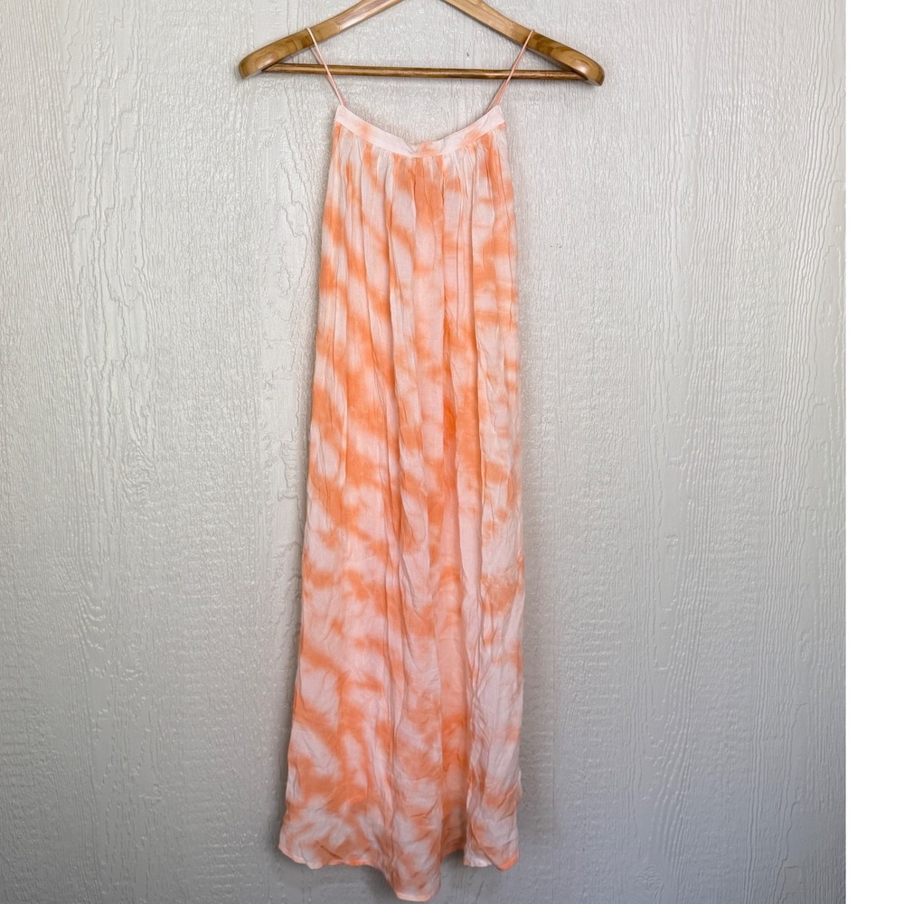 Rip Curl Drift Away Midi Dress Peach Tie Dye Beach Cover Up Medium NEW w tags - Picture 2 of 8